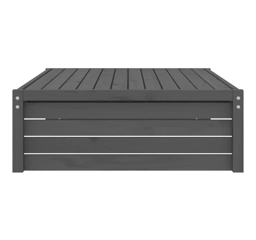 vidaXL Gartenhocker Grau Massivholz Kiefer 120x80 cm - Bild 5