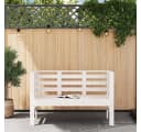 vidaXL Gartenbank Weiß Massivholz Kiefer Bild 3