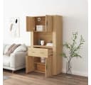 vidaXL Highboard Sonoma-Eiche Holzwerkstoff mit Aufsatz Bild 3