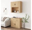 vidaXL Highboard Sonoma-Eiche Holzwerkstoff mit Aufsatz Bild 4