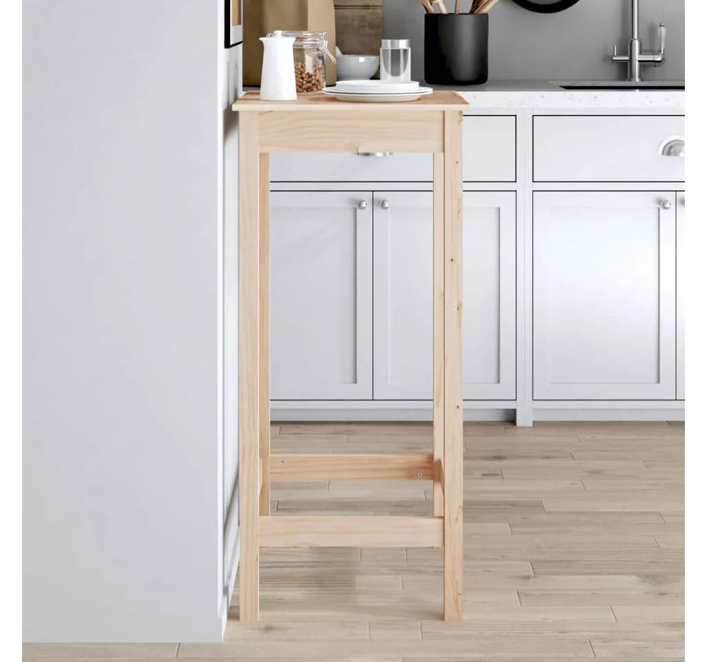 vidaXL Bartisch Esstisch Massivholz Kiefer 50x50x110 cm