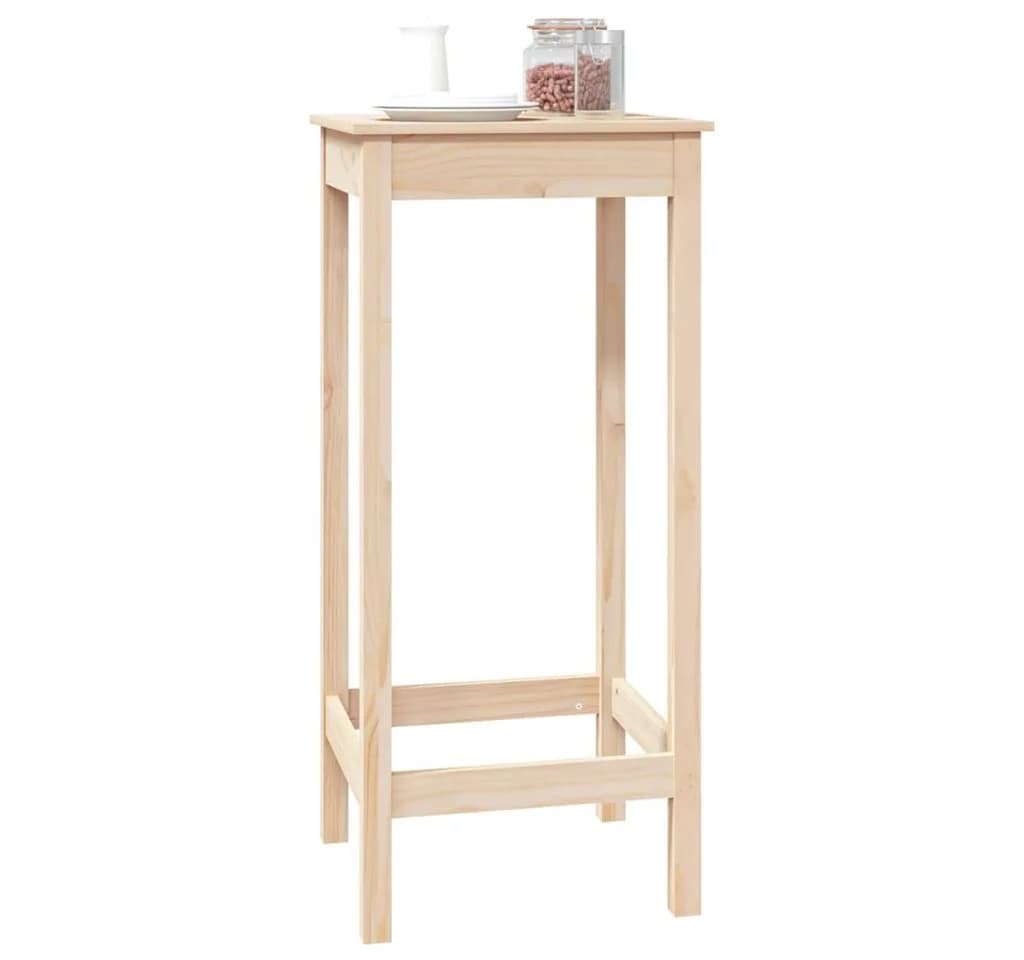 vidaXL Bartisch Esstisch Massivholz Kiefer 50x50x110 cm - Bild 4