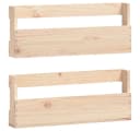 vidaXL Wand-Schuhregal 2 Stk. Massivholz Kiefer Bild 2