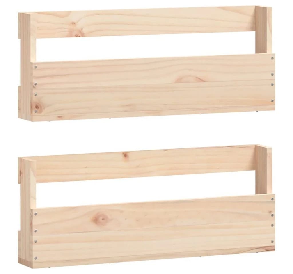 vidaXL Wand-Schuhregal 2 Stk. Massivholz Kiefer - Bild 2