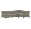 vidaXL Gartenlounge-Set 4-tlg. Grau Poly Rattan Bild 3