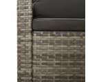 vidaXL Gartenlounge-Set 4-tlg. Grau Poly Rattan Bild 4