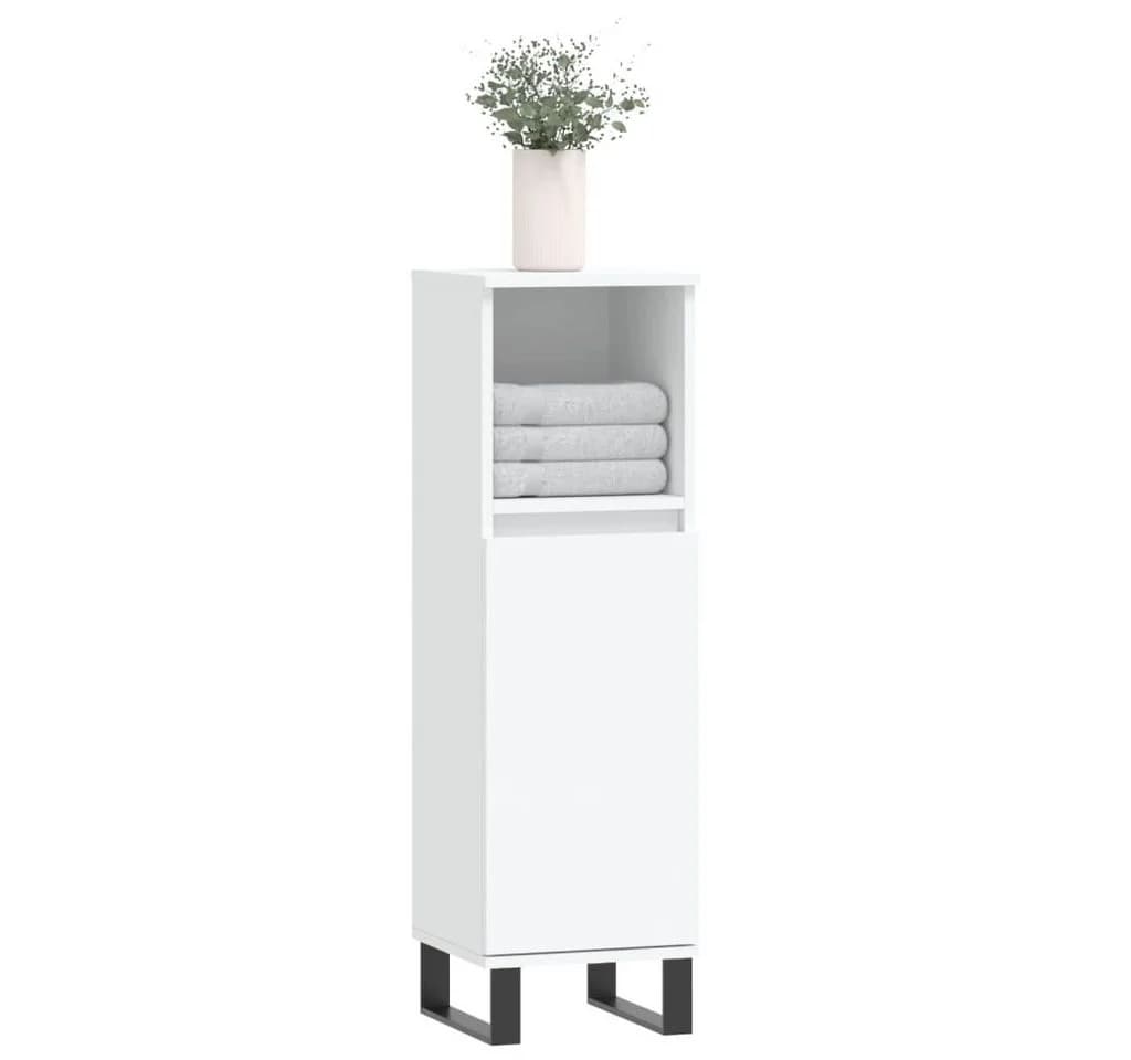 vidaXL Badschrank Weiß Holzwerkstoff mit Eisenfüßen - Bild 3