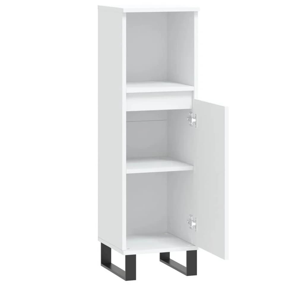 vidaXL Badschrank Weiß Holzwerkstoff mit Eisenfüßen - Bild 5
