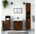 vidaXL Badschrank Braune Eichen-Optik 58x33x60 cm Holzwerkstoff Bild 1