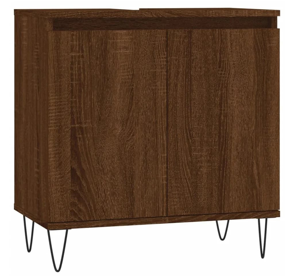 vidaXL Badschrank Braune Eichen-Optik 58x33x60 cm Holzwerkstoff - Bild 2