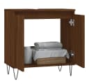 vidaXL Badschrank Braune Eichen-Optik 58x33x60 cm Holzwerkstoff Bild 3