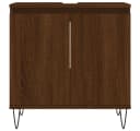 vidaXL Badschrank Braune Eichen-Optik 58x33x60 cm Holzwerkstoff Bild 4