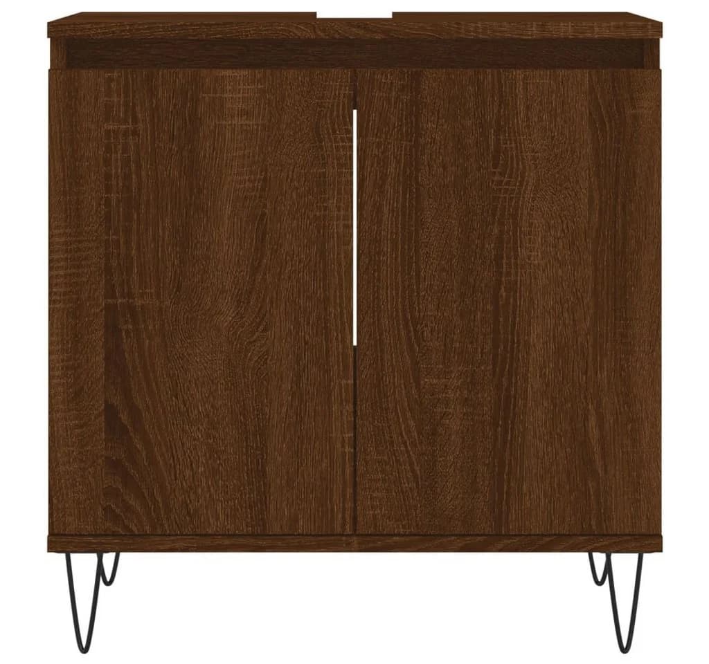 vidaXL Badschrank Braune Eichen-Optik 58x33x60 cm Holzwerkstoff - Bild 4