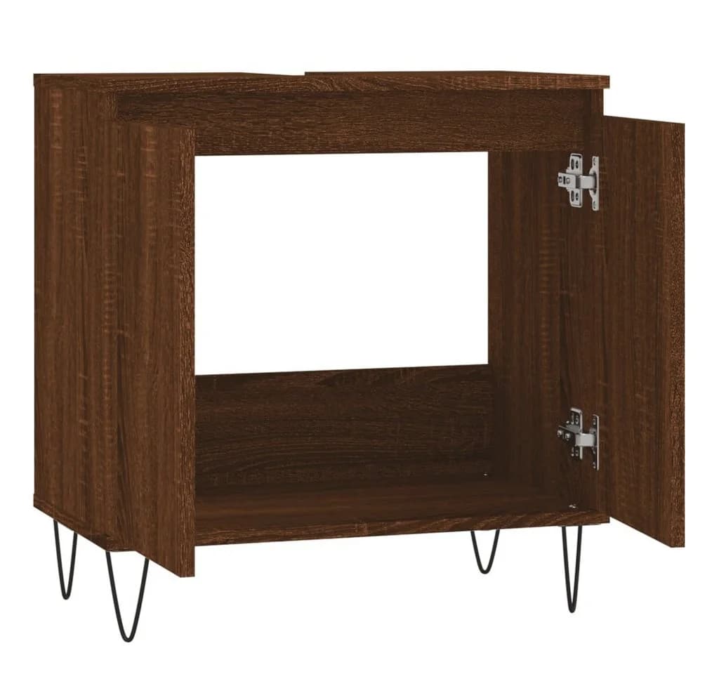 vidaXL Badschrank Braune Eichen-Optik 58x33x60 cm Holzwerkstoff - Bild 5
