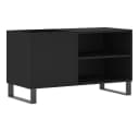 vidaXL Plattenschrank Schwarz Holzwerkstoff Eisenbeine Bild 2