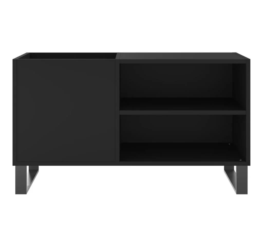 vidaXL Plattenschrank Schwarz Holzwerkstoff Eisenbeine - Bild 4
