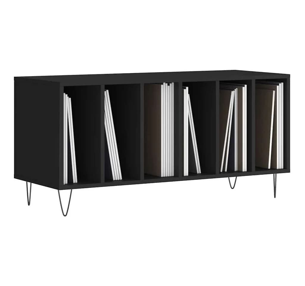 vidaXL Plattenschrank Schwarz Holzwerkstoff mit Eisenbeinen - Bild 3