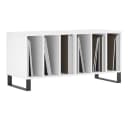 vidaXL Plattenschrank Weiß Holzwerkstoff Eisenbeine Bild 3