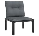 vidaXL Gartenlounge-Set 4-tlg. Schwarz Grau Poly Rattan Bild 4