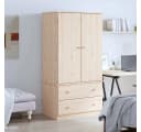 vidaXL Kleiderschrank ALTA Massivholz Kiefer Beige Bild 1