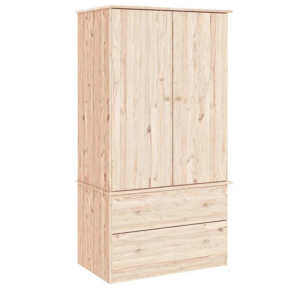 vidaXL Kleiderschrank ALTA Massivholz Kiefer Beige - Bild 2