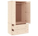 vidaXL Kleiderschrank ALTA Massivholz Kiefer Beige Bild 3