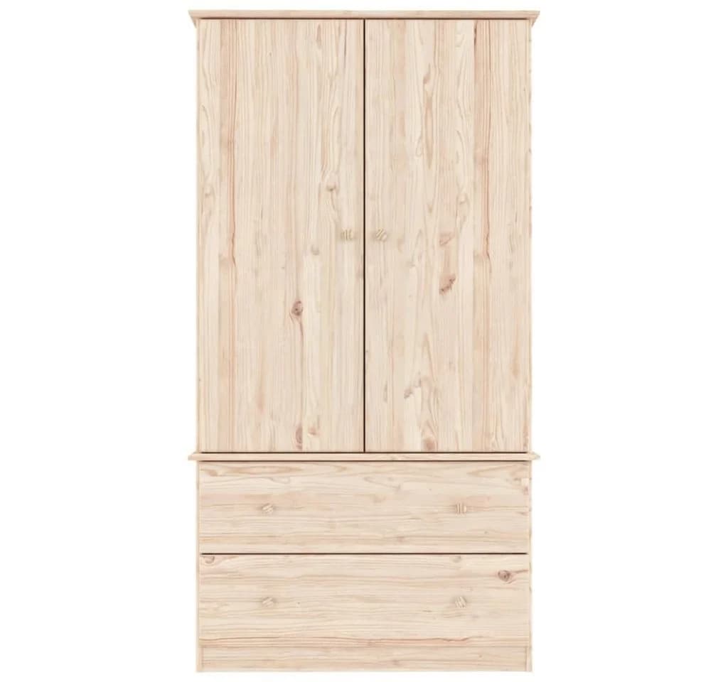 vidaXL Kleiderschrank ALTA Massivholz Kiefer Beige - Bild 4