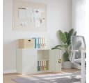 vidaXL Aktenschrank Hellgrau Stahl mit Einlegeboden Bild 1