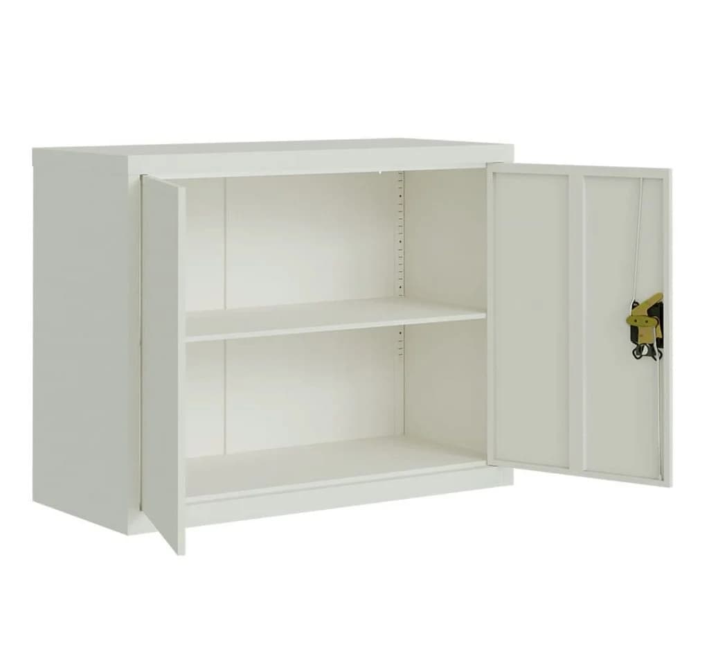 vidaXL Aktenschrank Hellgrau Stahl mit Einlegeboden - Bild 4