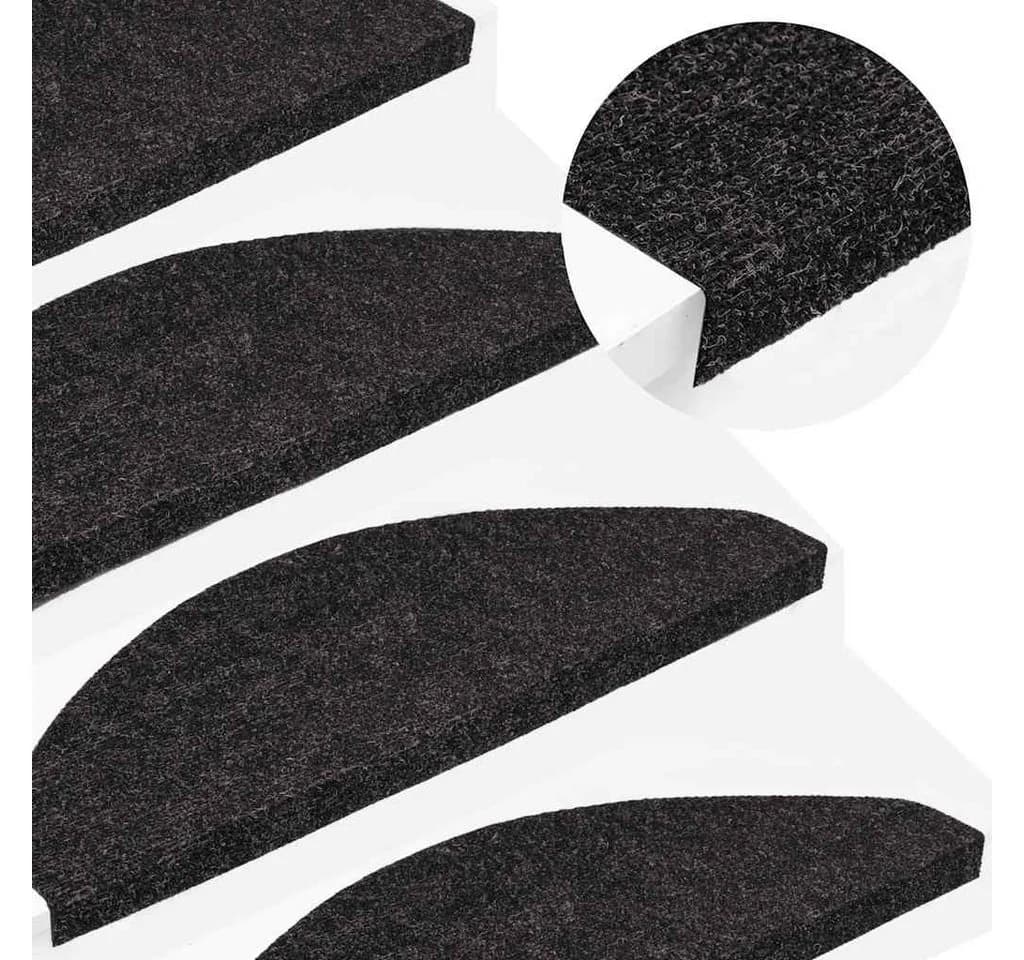 vidaXL Stufenmatte 10er Set Selbstklebend Anthrazit
