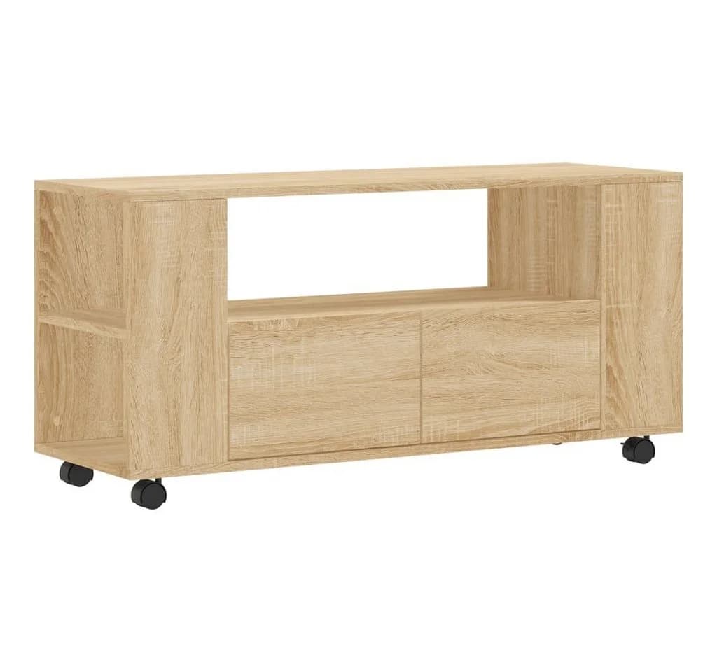 vidaXL TV-Schrank Sonoma-Eiche Holzwerkstoff mit Rollen - Bild 2