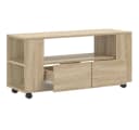 vidaXL TV-Schrank Sonoma-Eiche Holzwerkstoff mit Rollen Bild 4