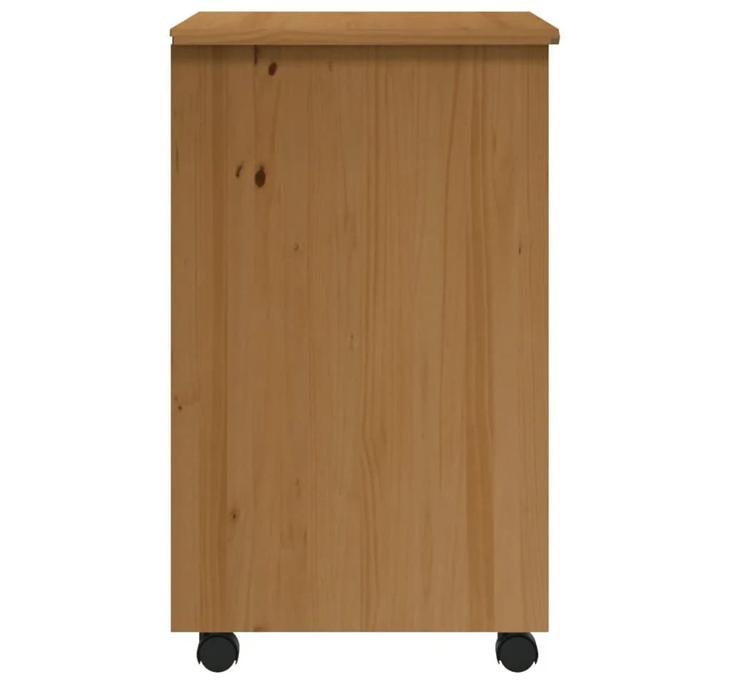 vidaXL Rollcontainer MOSS Honigbraun 6 Schubladen Massivholz Kiefer - Bild 5