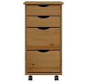 vidaXL Aktenschrank Rollschrank mit Schubladen MOSS Honigbraun Massivholz Kiefer Bild 5