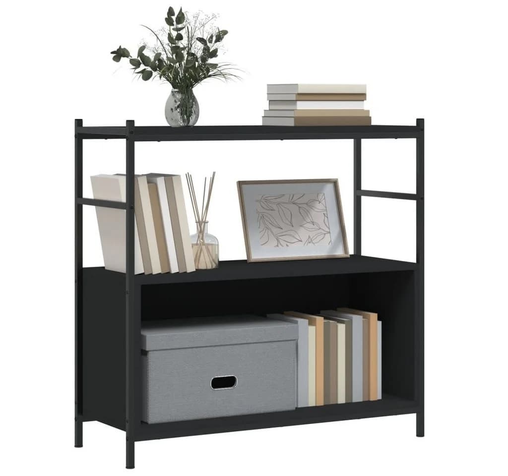 vidaXL Bücherregal Schwarz Industrie-Stil Holzwerkstoff & Eisen - Bild 3