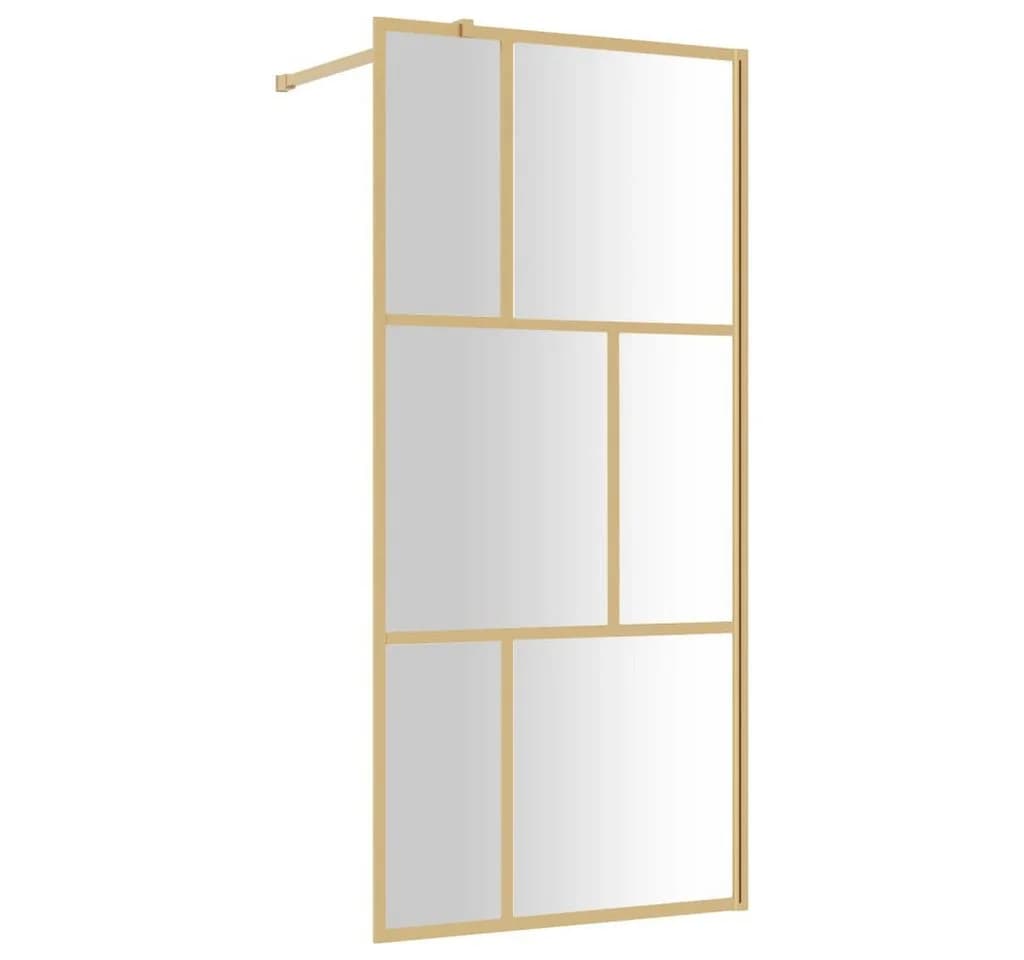 vidaXL Duschwand Begehbar ESG Glas Golden 3-Flügel - Bild 2