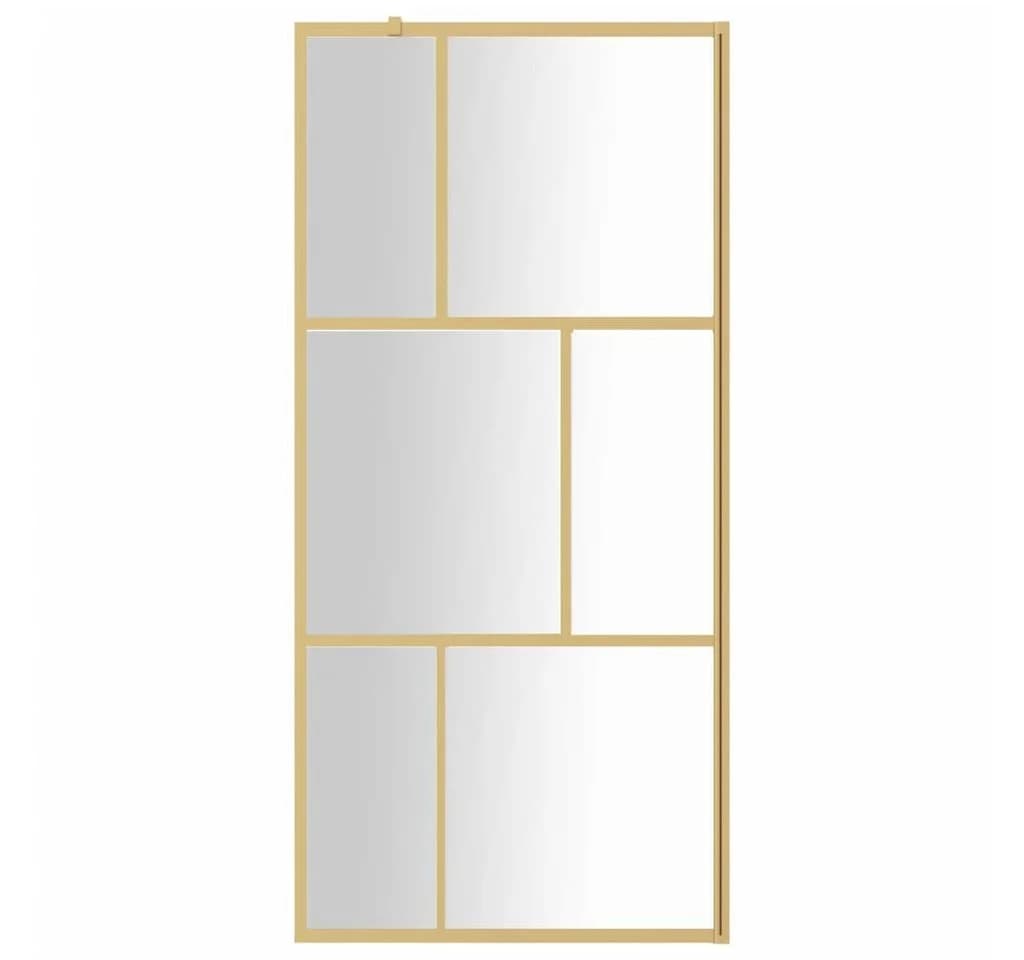 vidaXL Duschwand Begehbar ESG Glas Golden 3-Flügel - Bild 3