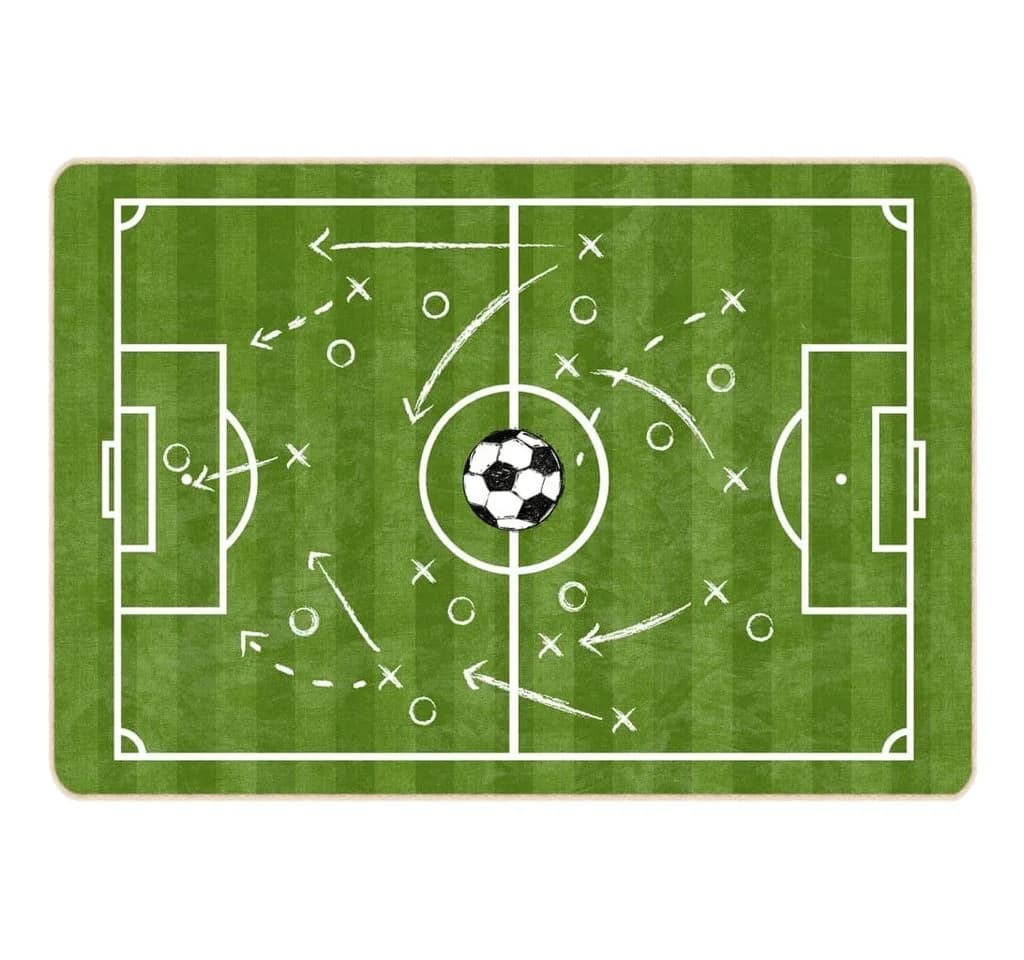 vidaXL Kinderteppich Fußballfeld Grün - Bild 2