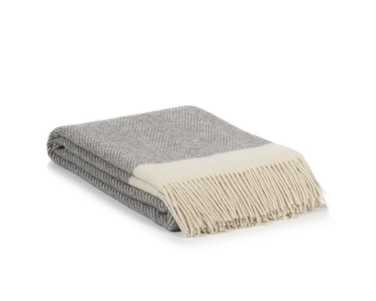 MoST Blankets Wolldecke grau 100 % Wolle Wohndecke - Bild 3