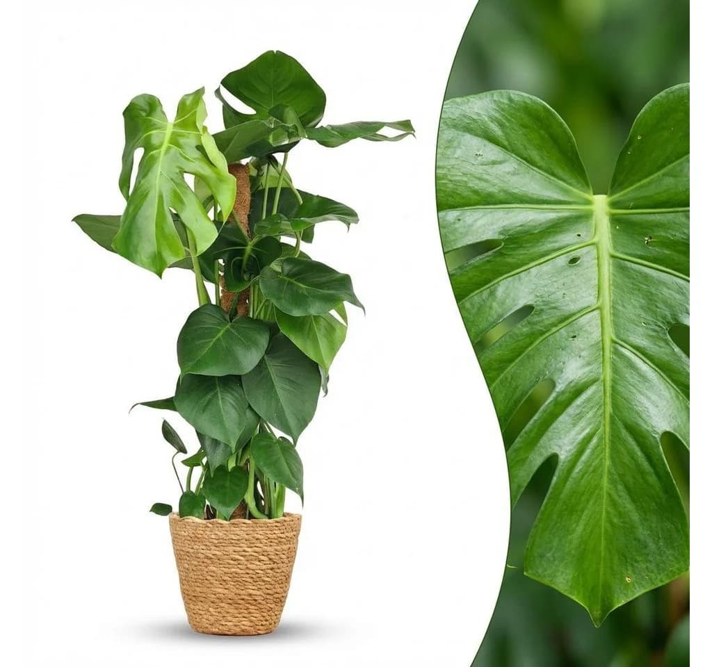 Florora Zimmerpflanze Monstera Deliciosa 90 cm Grün
