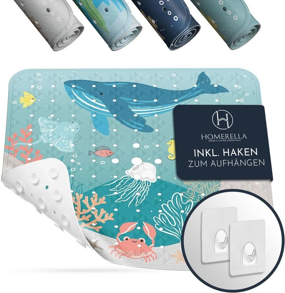 Homerella Duschmatte rutschfest Kinder BPA-frei mit Haken - Bild 2