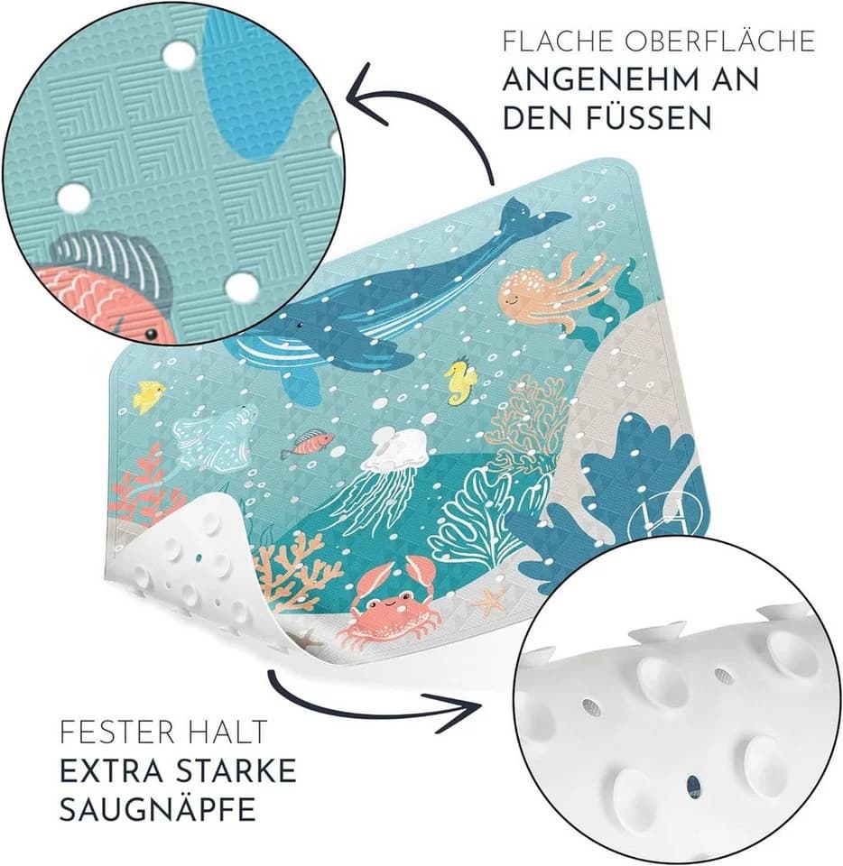 Homerella Duschmatte rutschfest Kinder BPA-frei mit Haken - Bild 4