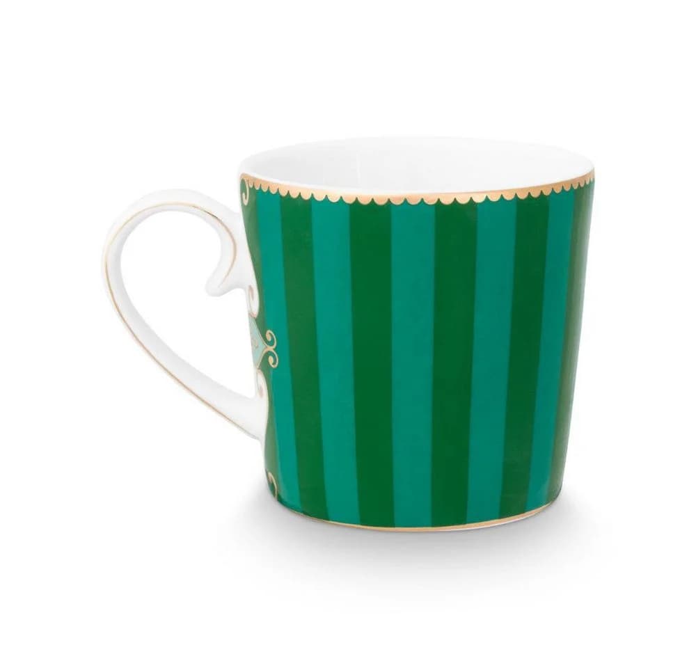 PiP Studio Tasse Henkelbecher Love Birds Stripes Emerald Grün 150ml - Bild 4