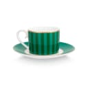 PiP Studio Espressotasse mit Untertasse Emerald Grün Love Birds Stripes Bild 4