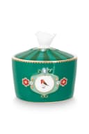 PiP Studio Zuckerdose Love Birds Medallion grün Bone China Bild 2
