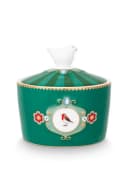 PiP Studio Zuckerdose Love Birds Medallion grün Bone China Bild 3
