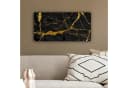 OneMillionCanvasses® Leinwandbild Panorama Marmor Gold Schwarz Fotodruck Bild 4