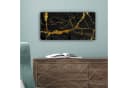 OneMillionCanvasses® Leinwandbild Panorama Marmor Gold Schwarz Fotodruck Bild 5