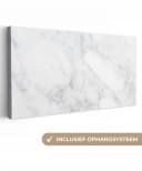 OneMillionCanvasses® Leinwandbild Marmor Grau/Weiß Panorama Bild 2
