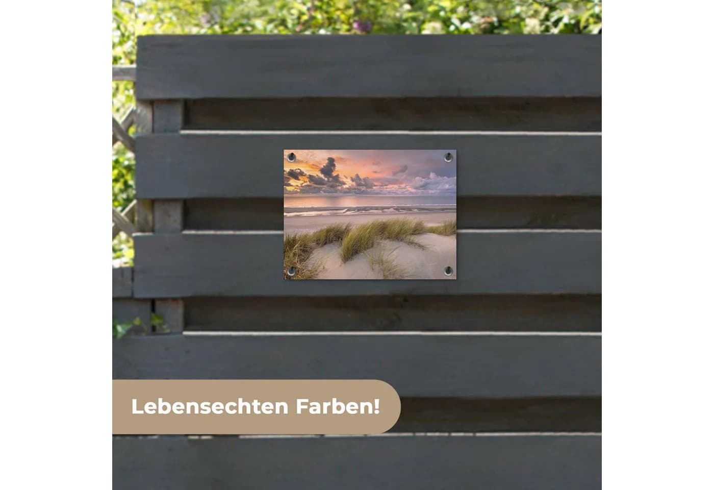 OnlyWow Gartenposter Sonnenuntergang Strand PVC - Bild 4